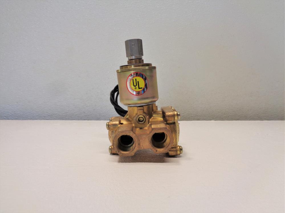 Honeywell Skinner 1/2" NPT 3-Way Solenoid Valve, Brass XL6LB4150